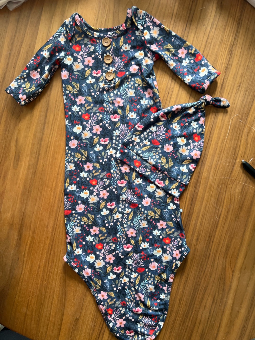 Caden Lane Midnight Meadow gown and hat